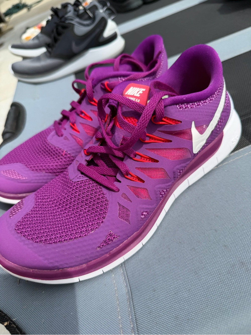 New Nike Free Women’s Purple Mesh Trainer with White Swoosh